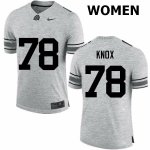 NCAA Ohio State Buckeyes Women's #78 Demetrius Knox Gray Nike Football College Jersey SXU6345JK